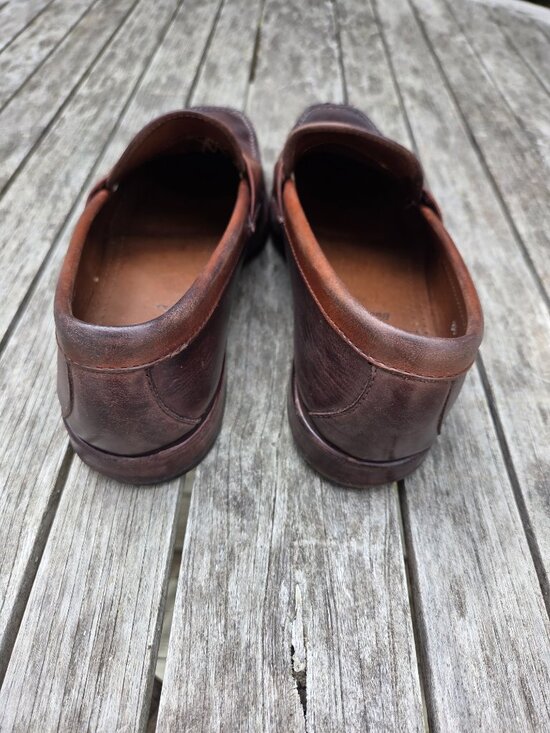 Allen Edmonds Burke 2-Tone  Leather Penny Loafers Mens 8.5D Made in USA